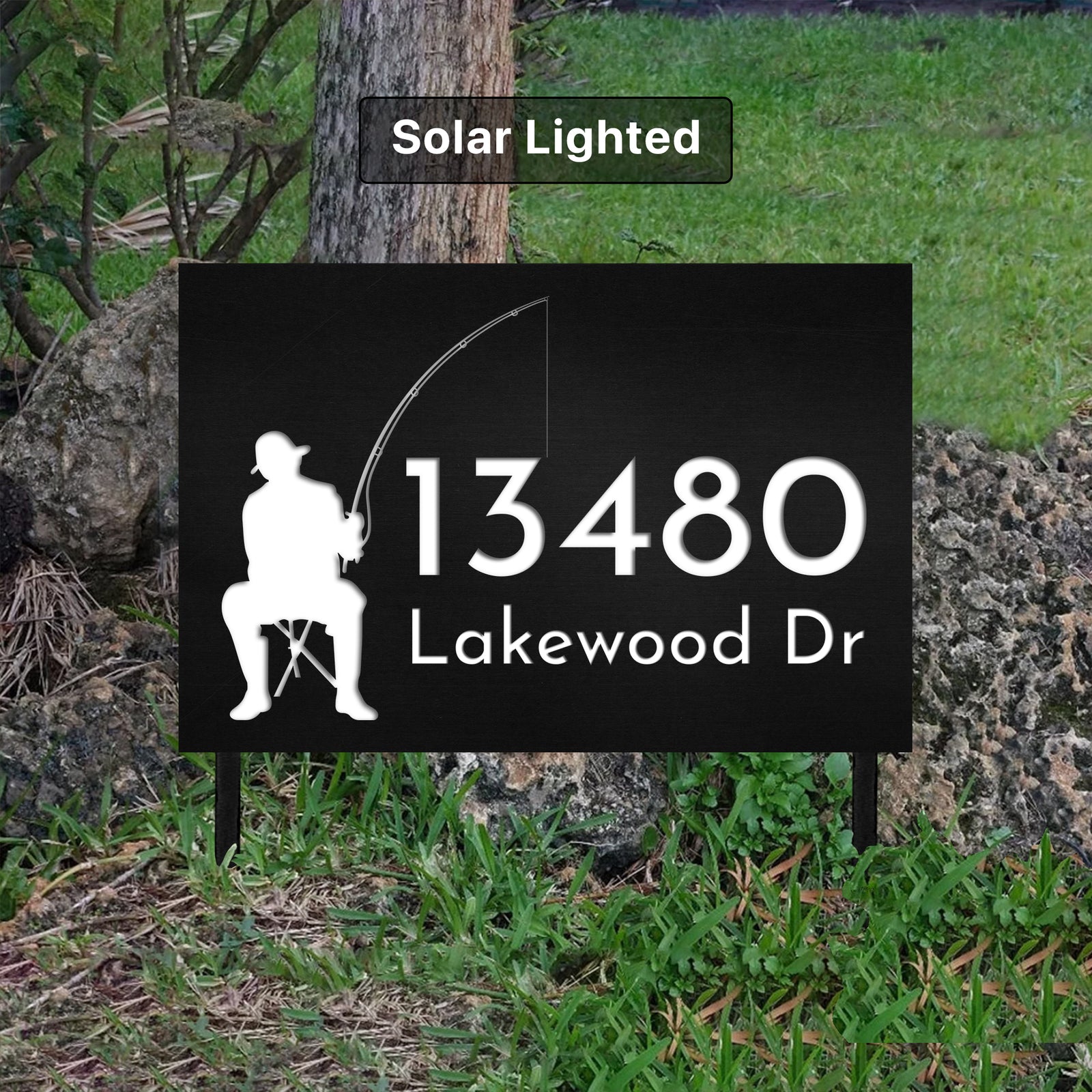 Fishing/Lake House Address Sign