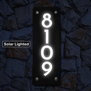 Electric Vertical Illuminated House Address Number in White