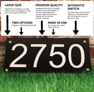 Lighted Address Numbers, Large House Numbers