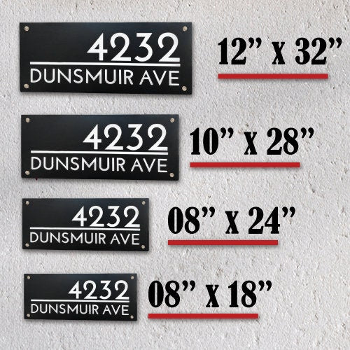 Solar Lighted LED Address Sign, Modern House Numbers