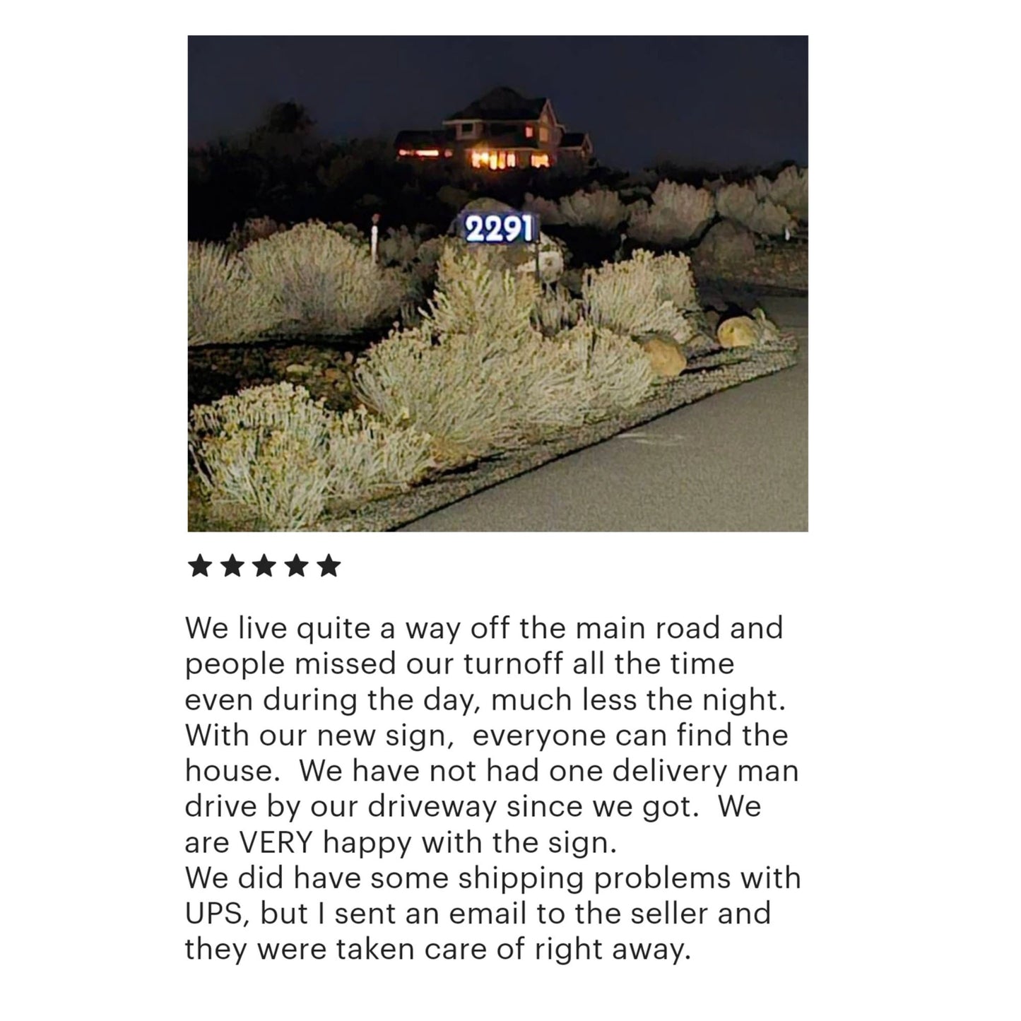 Custom Address Sign: Shared Driveway Post