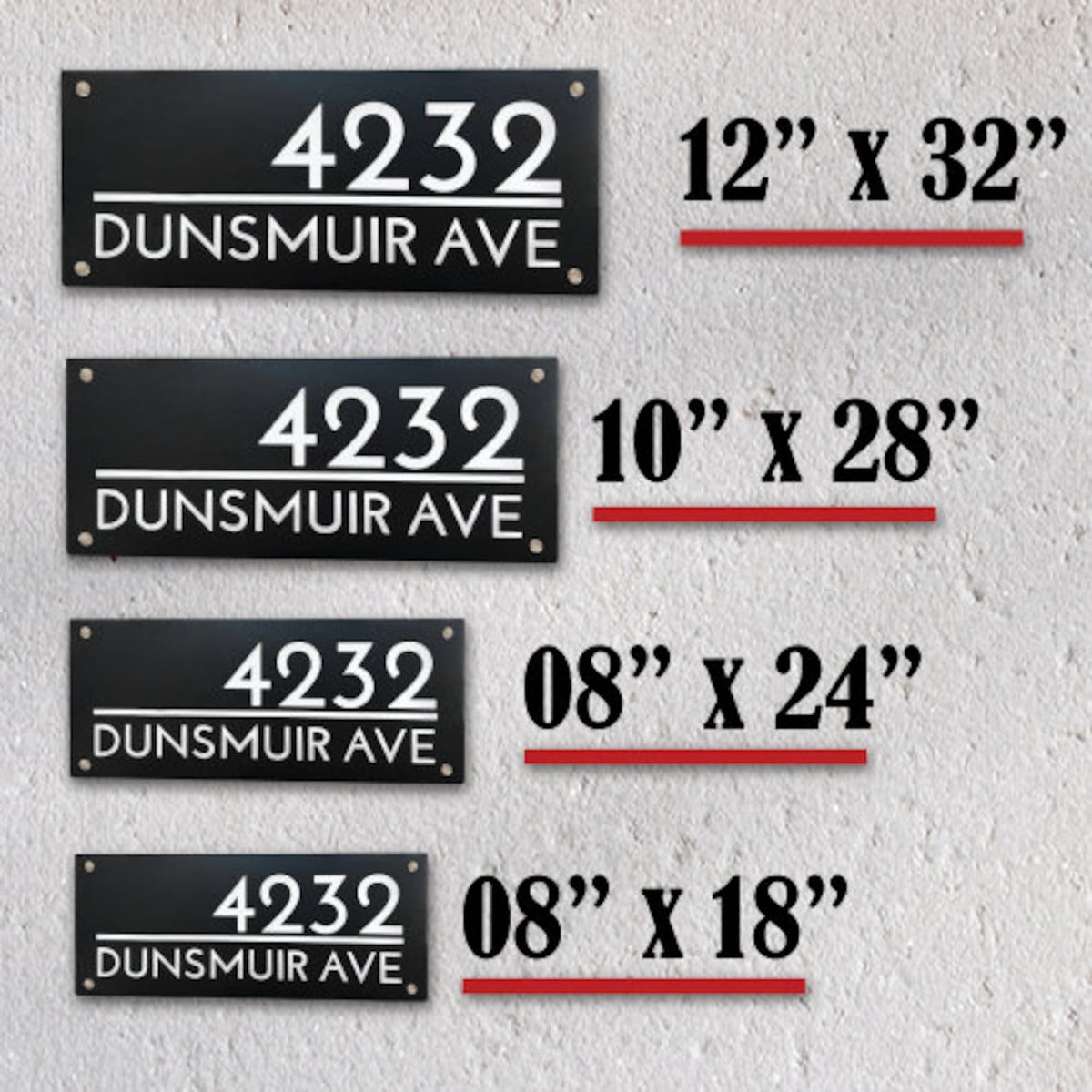 Modern Solar Address Sign | Lighted House Numbers with Stakes | LED Lawn Marker Weatherproof