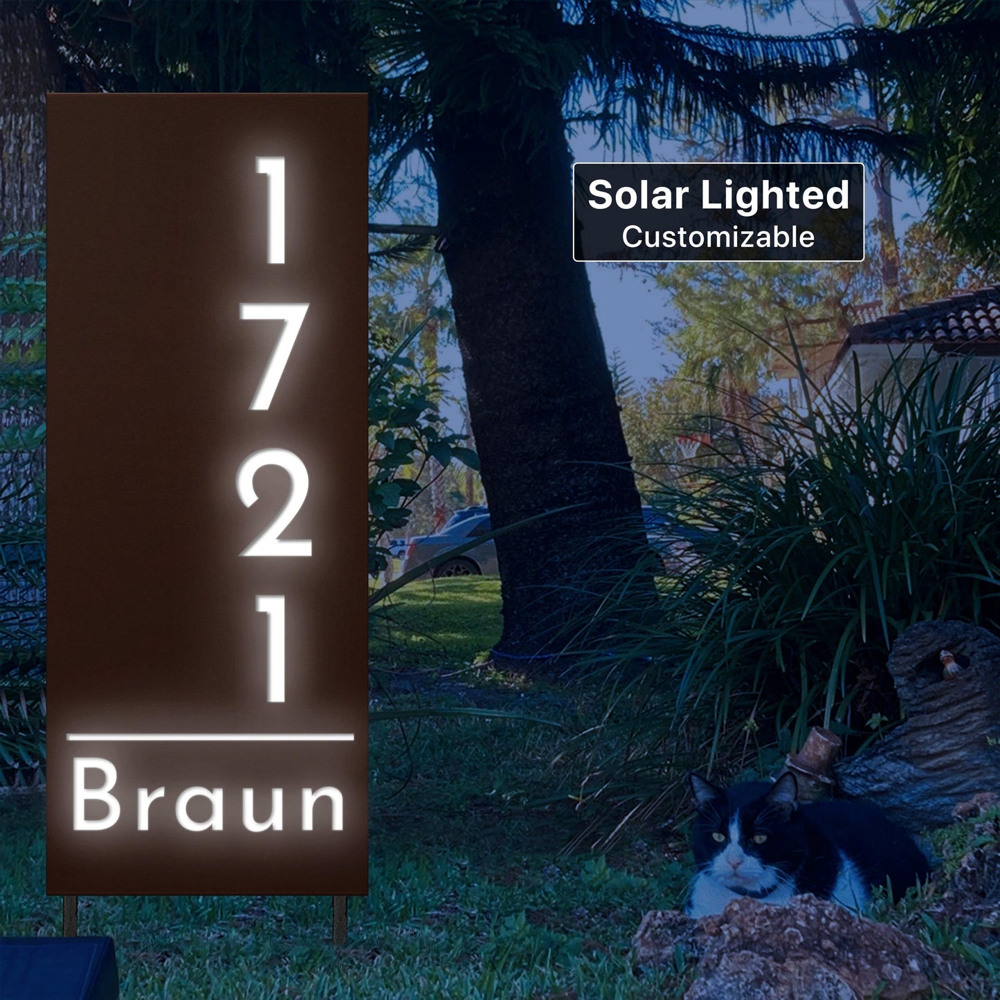 Custom Lighted LED Sign, Solar or Electric, Made in USA
