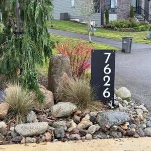 Solar Lighted Airbnb / Cabin Sign | Custom Vacation Rental | LED Outdoor Host Sign |