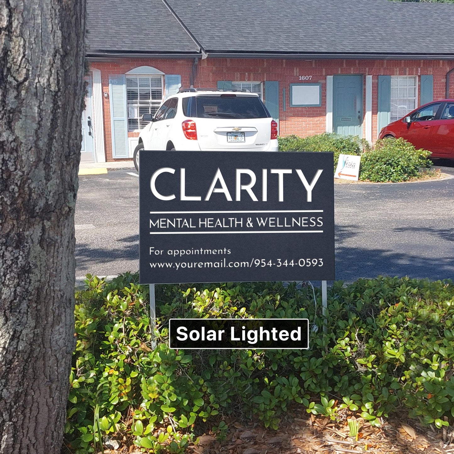 Custom Business Logo Sign | Backlit LED Outdoor Sign | Solar or Electric | Commercial Acrylic Signage