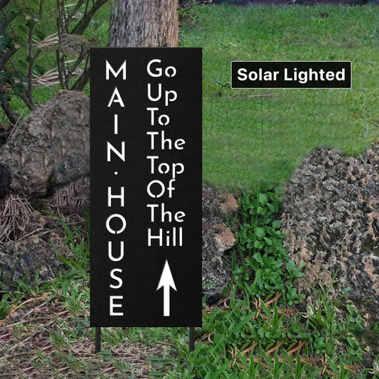 Directional Sign With Arrow, Driveway Marker, Business Sign