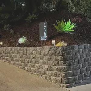 Modern Solar LED Address Sign with Stakes | 360° Lighted Yard House Numbers | Weatherproof 911 Approved