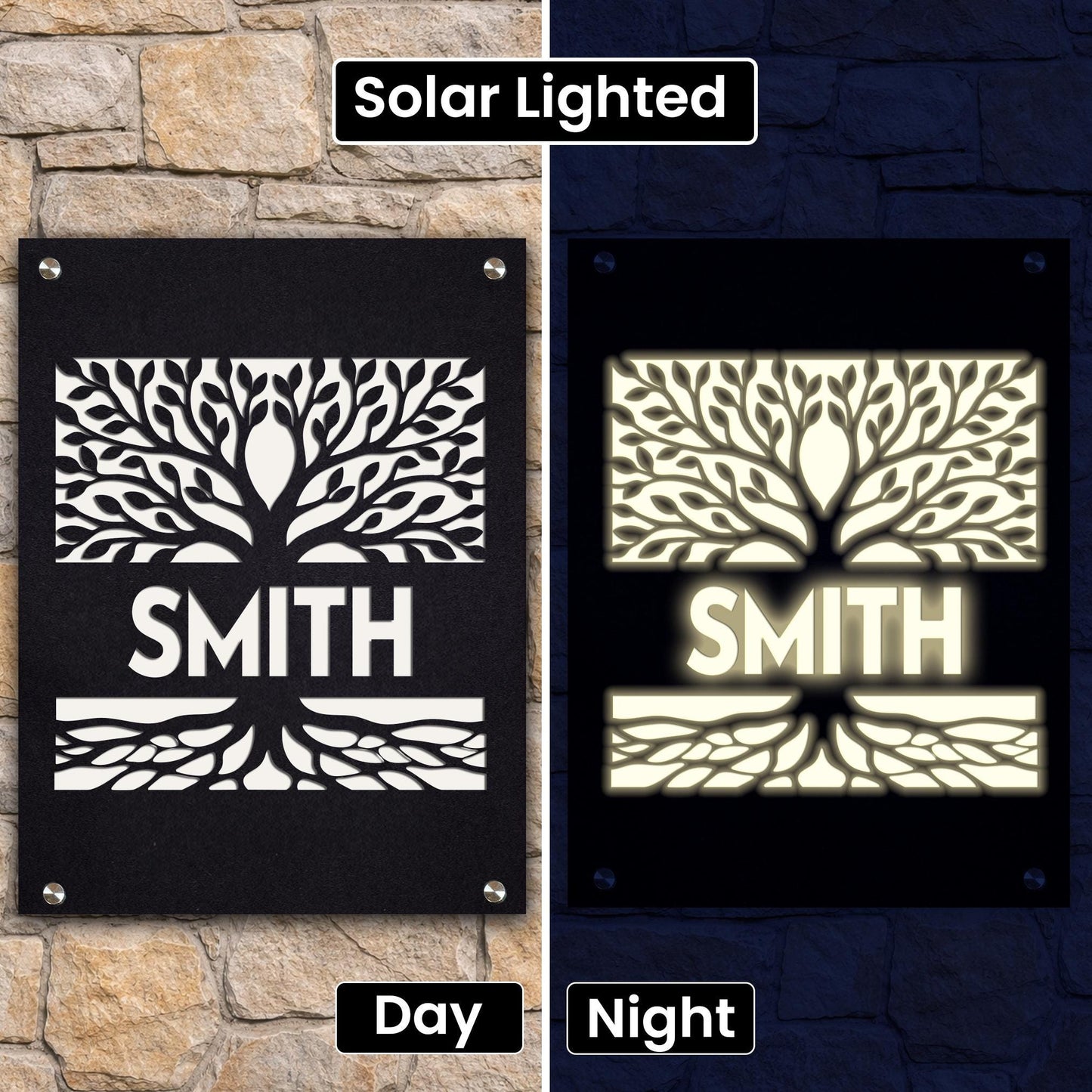 Solar Tree of Life Custom Sign – Illuminated Sign – Kabbalah Plaque –
