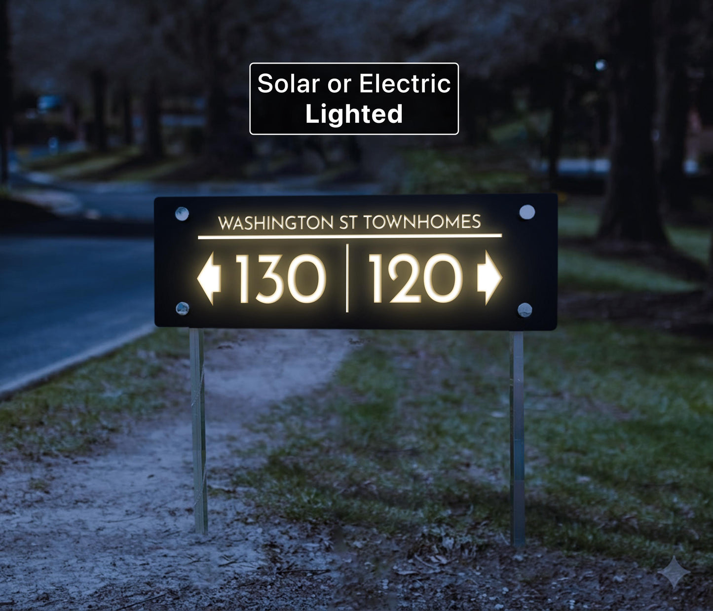 Lighted Commercial Signage - Custom Logo Sign - Outdoor Customizable Plaque