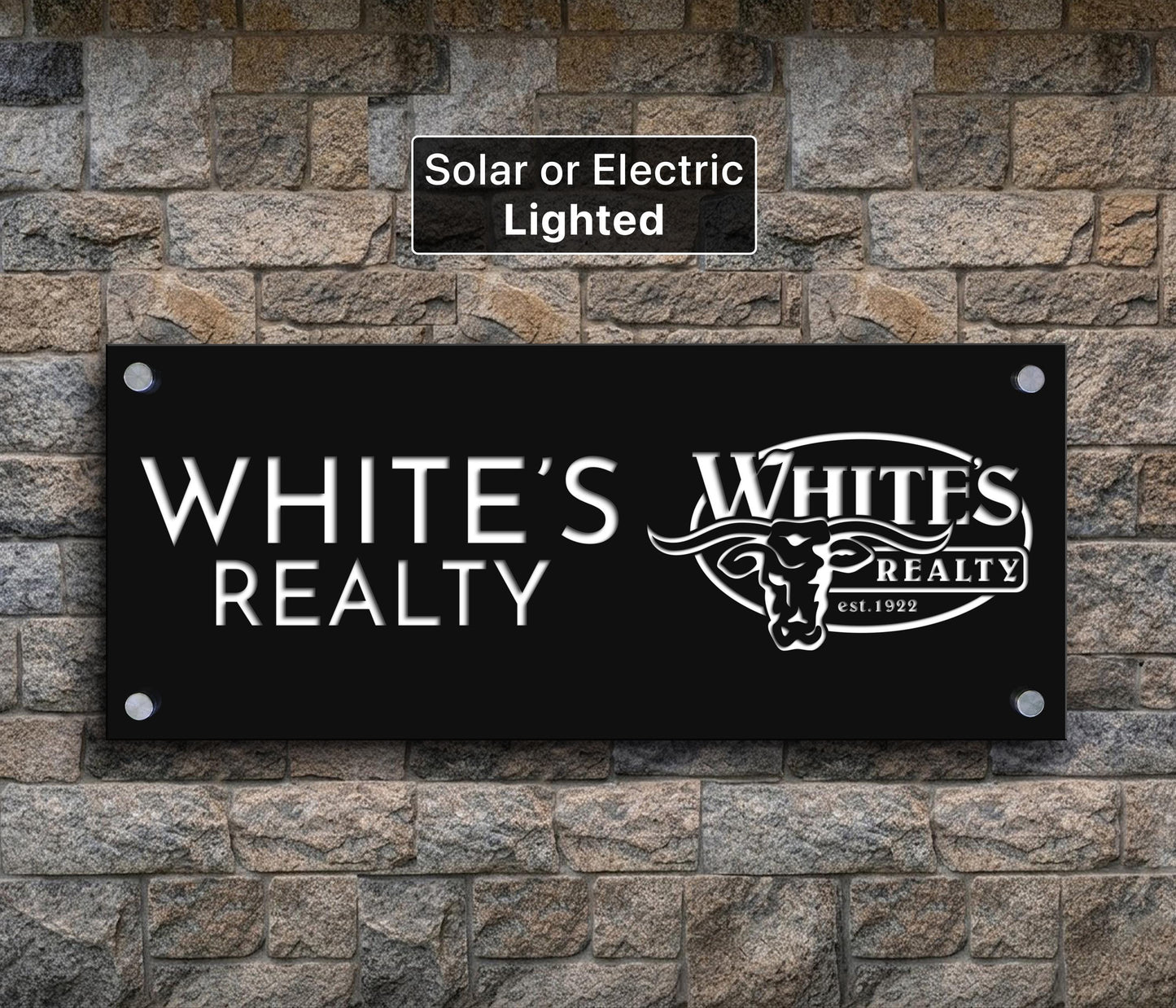 Lighted Commercial Signage - Custom Logo Sign - Outdoor Customizable Plaque