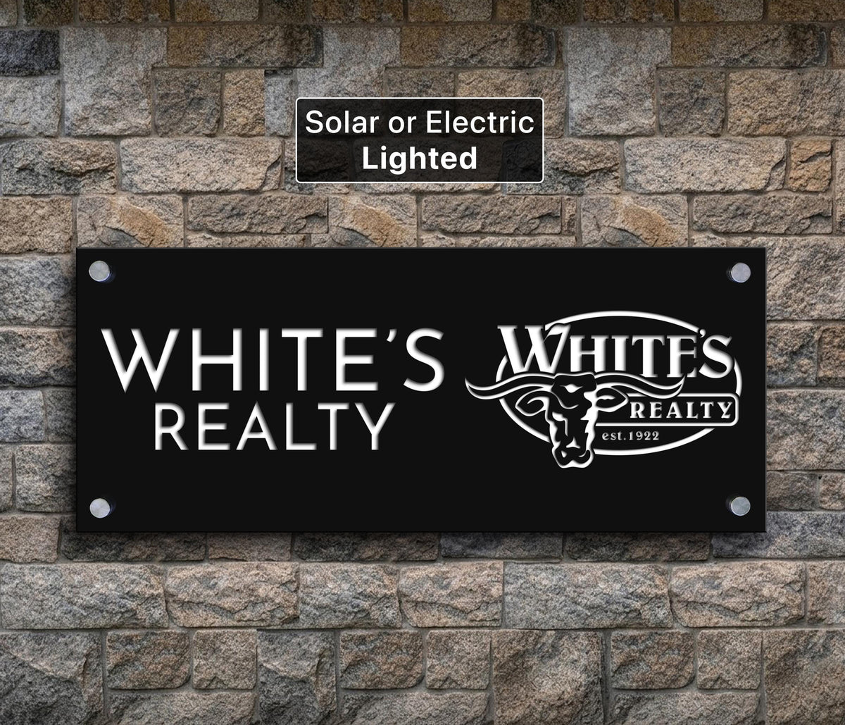 Lighted Business Logo Sign - Laser Cut Store Front Sign