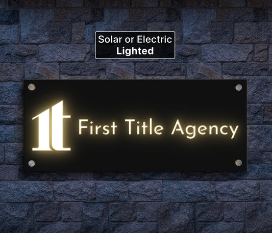 Lighted Business Logo Sign - Laser Cut Store Front Sign