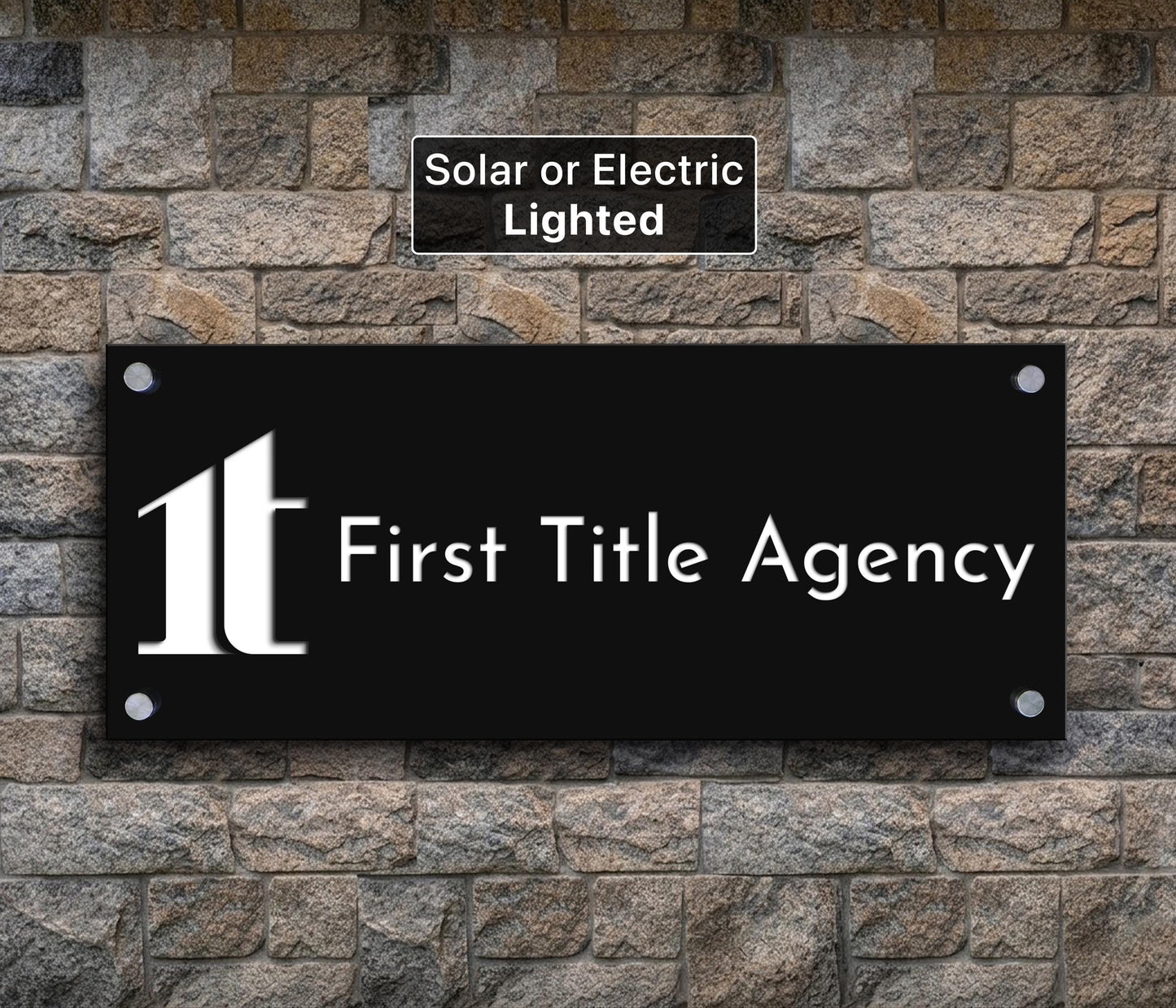 Lighted Commercial Signage - Custom Logo Sign - Outdoor Customizable Plaque