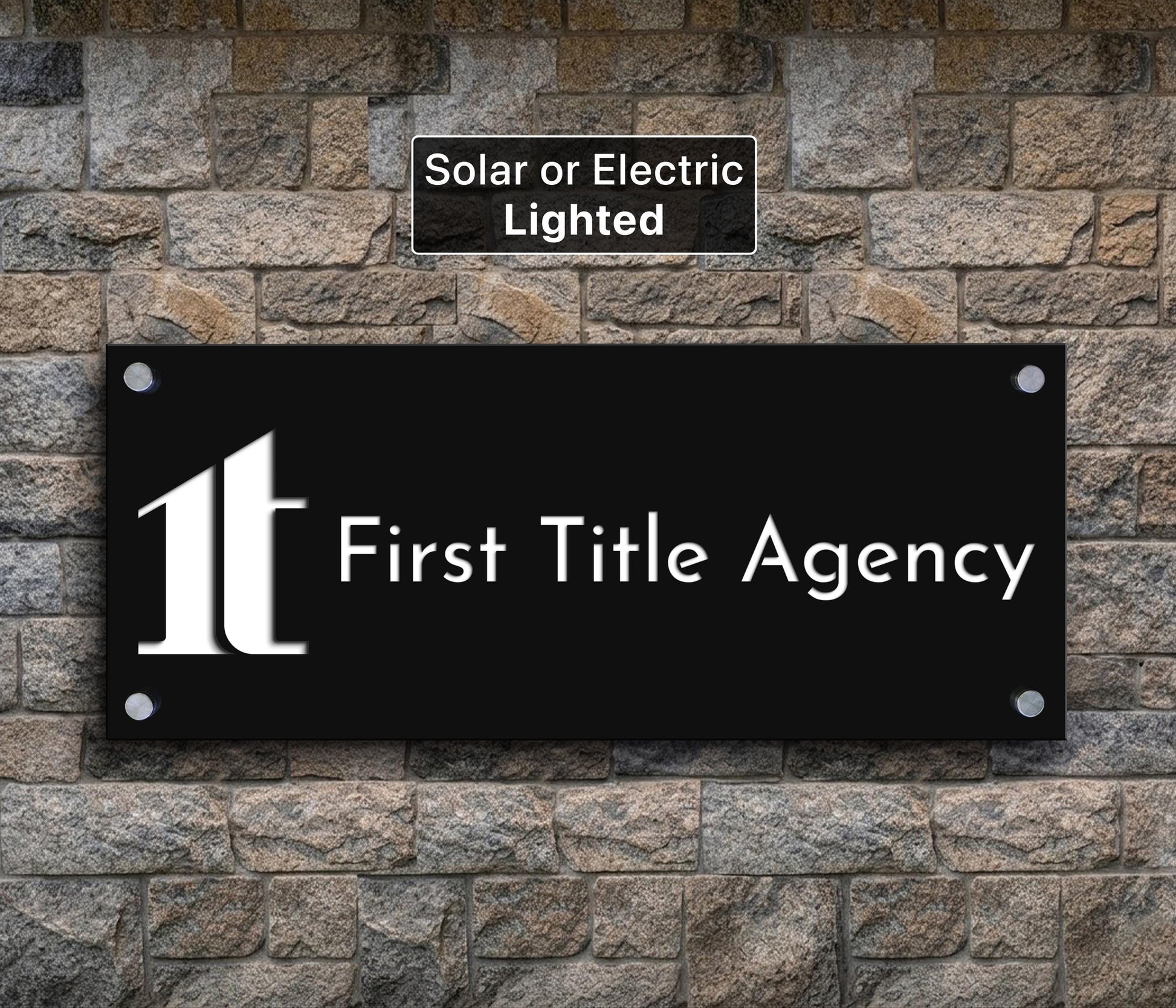 Lighted Commercial Signage - Custom Logo Sign - Outdoor Customizable Plaque