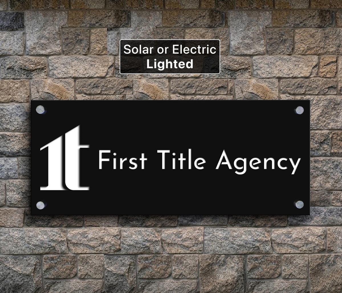 Lighted Business Logo Sign - Laser Cut Store Front Sign