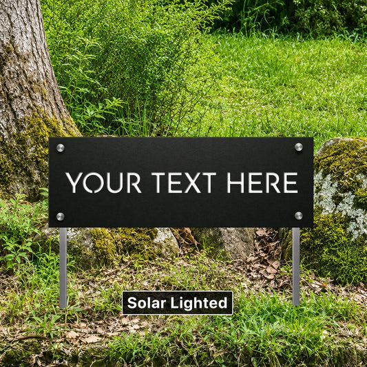Customizable Solar Lighted Yard Sign: Modern Outdoor Property Signage - Air Bnb Marker