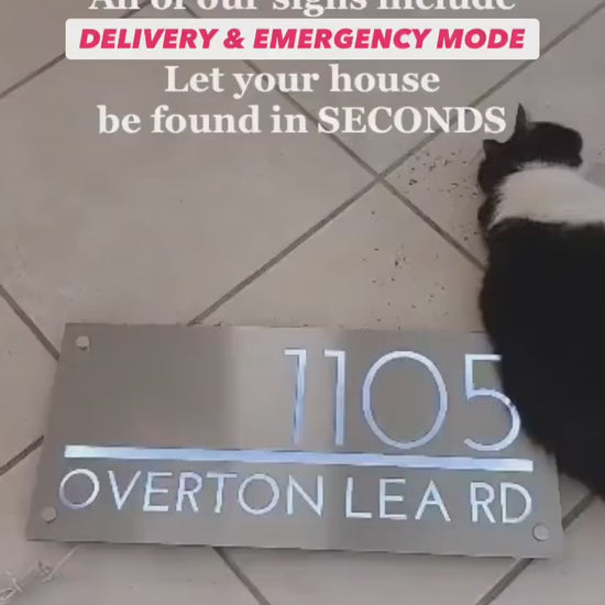 Solar Lighted House Numbers: Modern LED Address Sign