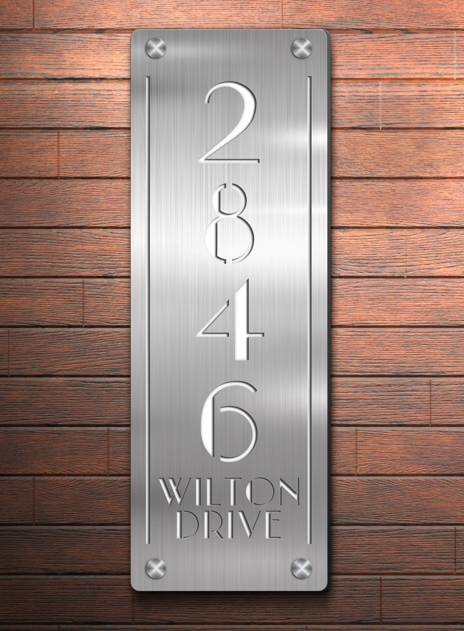 Modern Lighted Address Plaques | Shelly Lighting